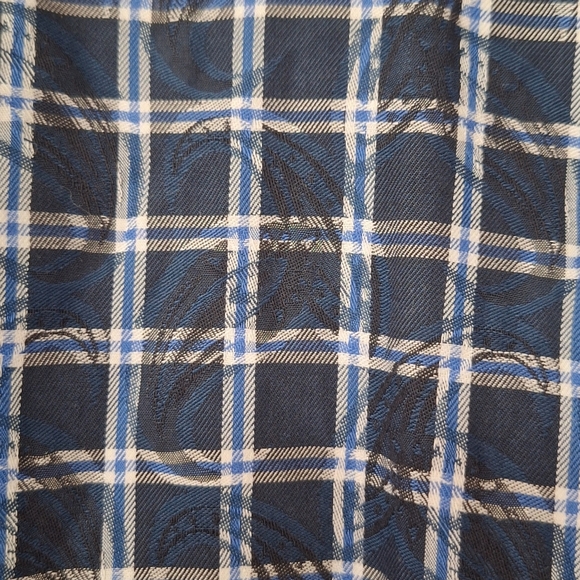 Robert Graham Button Down Plaid Dress Shirt Men's XL Flip Cuff - Picture 5 of 7